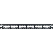 CP24BLY 24-Port Flat Patch Panel, Black picture