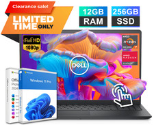2026 Dell Inspiron 15 Laptop FHD Touch AMD Ryzen 7 7730U 12GB RAM 256GB SSD Pro picture