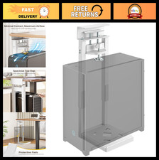 Heavy Duty No Drill Under Desk CPU Mount - Clamp-On Ventilated Holder for Home O picture