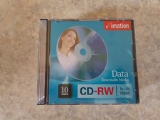 Imation CD-RW 10 Pk Rewritable Compact Discs,700MB 80 MIN NEW SEALED picture