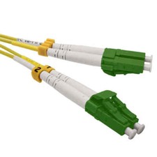 10m LC(APC)-LC(APC) Duplex 9/125 OS2 Singlemode Fiber Cable Yellow OFNR 33FT picture