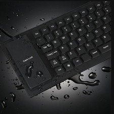 US Dustproof/Waterproof USB Foldable Flexible Silicone Keyboard picture