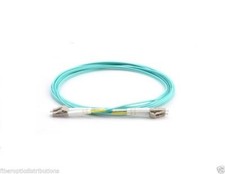 Lot of 5 3M LC to LC Duplex OM3 Fiber Patch Cable 50/125 Multimode 10Gb Aqua -87 picture