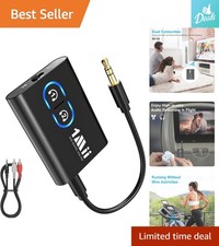 Portable Bluetooth 5.3 Transmitter & Receiver with Low Latency for Travel & Home picture