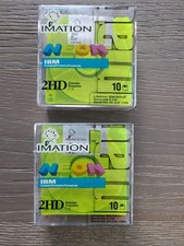 NEW Sealed | Imation Neon Colors 2HD Diskettes IBM Formatted 10 Pack | Lot of 2 picture