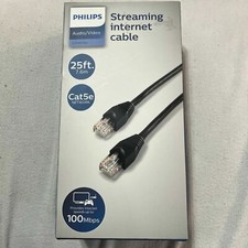 Philips Audio/Video Ethernet Streaming Internet Cable - 25 ft Cable Cat5e NEW picture