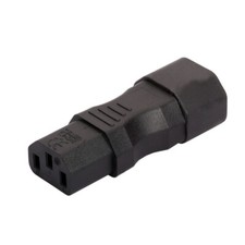 IEC 320 C14 to C13 straight adapter, IEC C13 to C14 180 degree adapter picture
