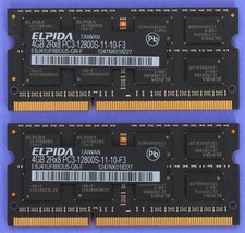Genuine Apple 8GB RAM (2x 4GB) DDR3 PC3 12800 1600Mhz ELPIDA SoDimm RAM picture
