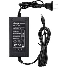 Facmogu 12V 5A Power Supply, AC 100-240V Adapter (2 Prong Plug), Black picture