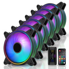 Moonlight 120mm RGB Case Fan, 6 Pack, ARGB, Aura SYNC, Speed Control, 26.16 C... picture