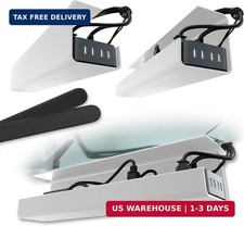 Scanfield Under Desk Cable Management Tray, No-Screw, 17-Inch, 2-Pack White picture
