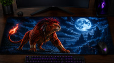Red XIII XXL Mouse Pad Final Fantasy VII Gaming Desk Mat LED FF7 Setup picture