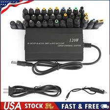 120W Car Home 34 Tips Power Supply Adapter Charger Fits Laptop Notebook US Plug picture