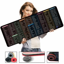 Large Size Mouse Pad Word/Excel/Power Point Shortcut Keys Desk Pad Mat Non Slip picture