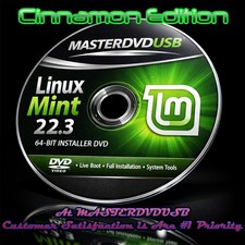 Linux Mint Cinnamon 22.3 – 64‑bit Bootable DVD – AAA+ Laser Printed Label picture