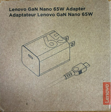 Lenovo - 40AWGN65US - Nano 65W USB-C GaN Power Adapter - Black picture