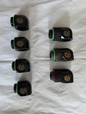Bitspower Carbon Black G1/4 Set of 7 90deg Adapter Rotary Used For Any Tube Size picture