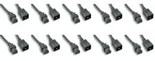 Heavy Duty 12 Awg C20 C21 Universal Jumper Power Cord Black 10 Pack AC Power IEC picture