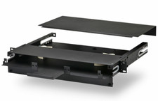 Fiber Optic 1RU Rack Mount Patch Panel Enclosure LIU Holds 3 LGX Adapter Plates picture