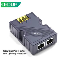 EDUP PW9603 150W GigE PoE Injector for Starlink V2 Gen3 Surge Protection picture