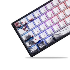 XVX PBT Japanese Keycaps, Shine Through White Keycap, Plum Blossom Custom Keycap picture
