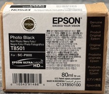 Genuine Epson T5801 Photo Black Ink Stylus Pro 3800 3880 Date: June  2023 Read picture