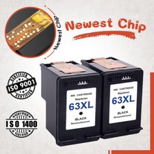 2PKs 63 XL Black Ink Cartridge for HP Envy 4510 4516 4526 OfficeJet 5255 5258 . picture