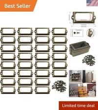30PCS Metal Label Holders,Shelf Label Holder for Wood Shelves,Name Card Holde... picture