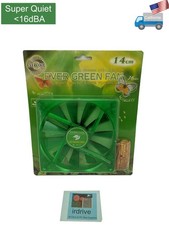 NEW Evercool Quiet 16dBA Ever Green 140mm x 25mm 3pin PC Case Cooling Fan EGF-14 picture
