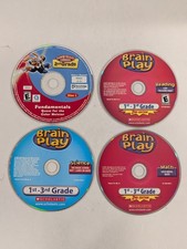 4 Loose 2nd Grade Learning PC CD-ROMs | Brain Play Jump Start Reading Math picture