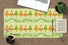 3D Yellow-Green Pine O55 Christmas Non-slip Office Desk Keyboard Pad An picture