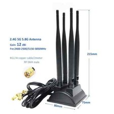 4x4 Mimo 2.4G 5G 5.8G WiFi Rubber Router Antenna 4 in 1 Magnetic Base 12dBi picture