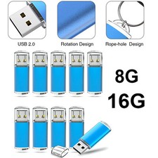 10/50Pack USB 2.0 Flash Drive 8GB 16GB Memory Stick for PC Tablets TVs car LOT picture