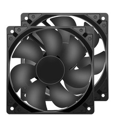 12V DC 120mm 120xCooling Fan 2Pin 2Wire 1600RPM 2-Pack | Durable 2-Pin 120x25mm picture