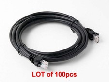 10ft High-quality Snagless Cat5e Patch Cable (350MHz) LOT of 100pcs picture