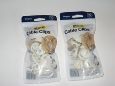 20 Wrap-it Storage Rnd White Silicone Cable Clips Singles 2 Pkgs of 10 Each MIP picture