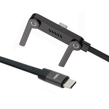 CY 240W Type-C Charging Cable Built-in Phone Stand with Dual Holder Bracket picture