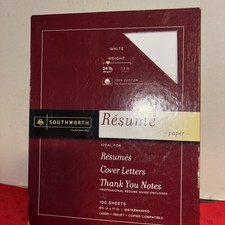 Southworth Résumé Paper White W/résumé Guide  8.5