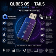 Qubes OS + Tails OS - 2-in-1 Bootable Live/Install USB - PRIVATE & Secure picture