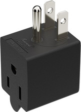 90 Degree Adapter Right Angled Downward USA 3-Prong Male-Female Adapter,90 Degre picture