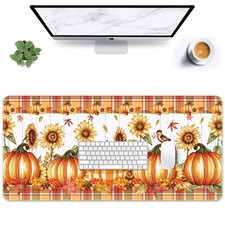 Britimes Large Mouse Pad, Mouse Pad, 31.5 x 15.7 Inch, Fall Pumpkin Orange | ... picture