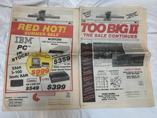 Vintage Priority 1 Electronics Flyers 1984 IBM PC Sanyo Apple Atari Lot 2 picture