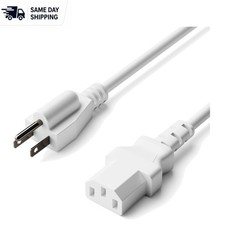 Reliable 10 FT 3-Prong Power Cord for Computers & TVs - Easy Installation picture