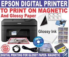 EPSON PRINTER COMPLETE Glossy Ink Print on Magnetic Gloss Sticker Maker picture