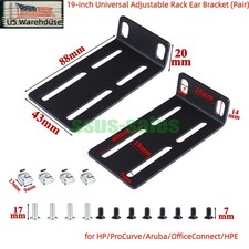 Universal Adjustable Rack Ears Mounting Bracket Pair For HP ProCurve Aruba HPE picture