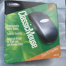 1999 Belkin Bronze Series 3-Button PS/2  Classic Mouse F8E201-BLK Vintage picture
