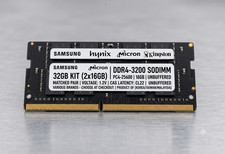 32GB (2x16GB) DDR4 SODIMM Memory Matching Pair Samsung Hynix Micron 2666 3200 picture