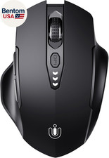 Wireless Bluetooth Mouse,[Upgraded] Rechargeable (BT 5.0/4.0+2.4G Hz),Computer M picture