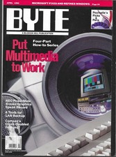 BYTE MAGAZINE APRIL 1992 VOL. 17 NO. 3 (VG) MORE BYTES IN EBAY STORE DISCOUNTS picture
