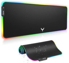 Alfombrilla De Mouse Gamer RGB Con Luces Accesorios Para PC Escritorio Teclado picture